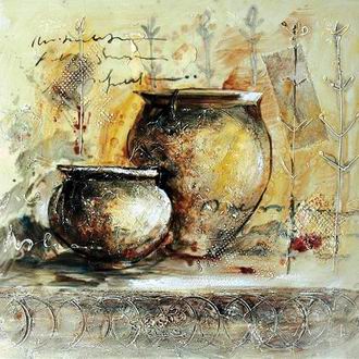 Textured Utensils oil painting